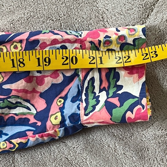 Talbots Multicolored 100% Cotton Button-up Shirt Floral Leaf Paisley Size Small - Picture 12 of 13